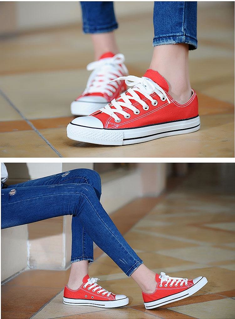 康威帆布鞋 女韩版潮 平底休闲板鞋 情侣布鞋 单鞋学生球鞋 包邮