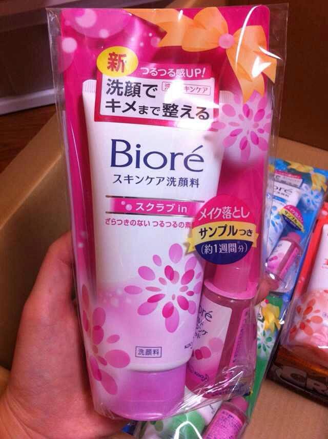 日本biore花王碧柔宝石弱酸性温和洗面奶新款5款装,粉色(深层清洁,去