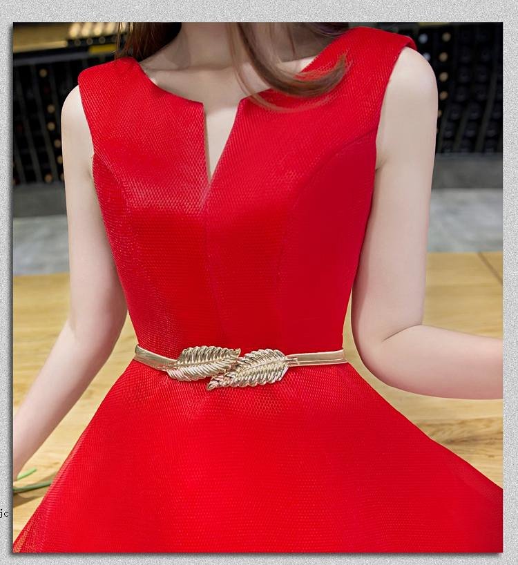 敬酒服2016新款伴娘气质瘦身双肩聚会宴会成人主持晚礼服短裙