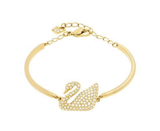 swarovski 施华洛世奇 swan 手镯 金色