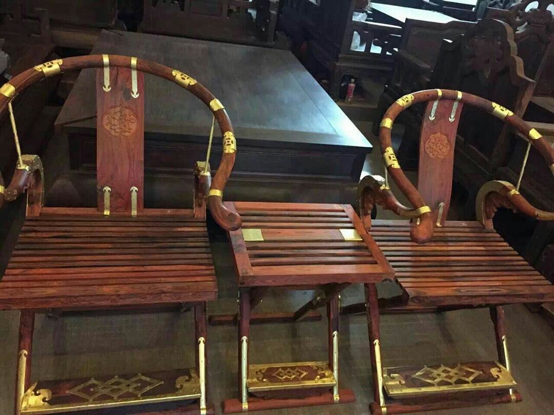 老挝大红酸枝交椅