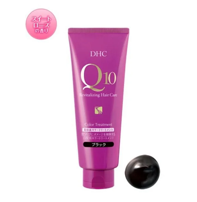 日本dhc Q10 速染美容液配合润发护发膏染发剂遮盖白发170g男女通用本品对头发及头皮无刺激性 可对白发进行自然染色的高级护发素