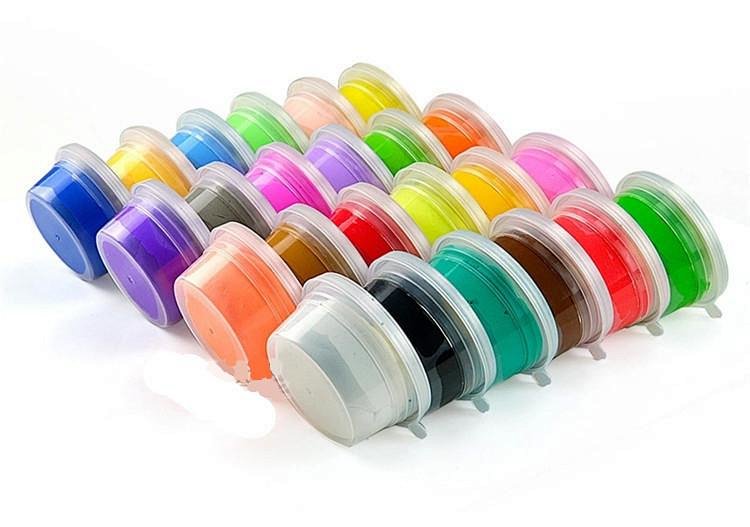 超轻粘土12色套装太空泥 珍珠雪花彩 橡皮泥儿童玩具12色盒装