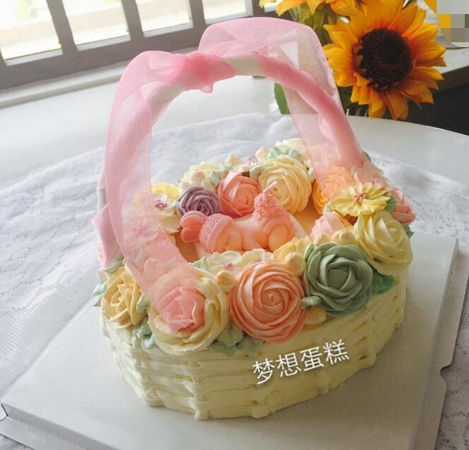 8寸花篮蛋糕
