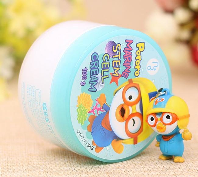 韓國pororo/寶露露小企鵝兒童補水保溼潤膚霜面霜100g 無刺激 新款