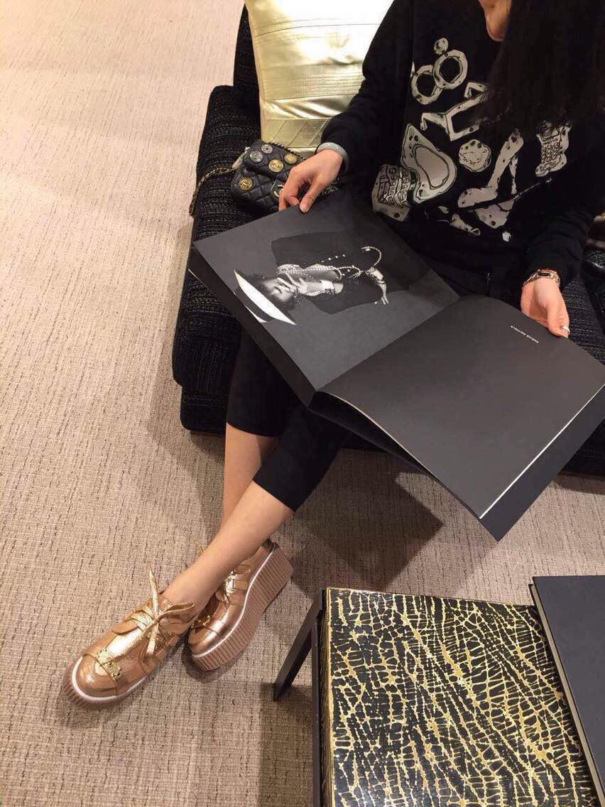 chanel奔跑吧兄弟 angelababy同款 小香凡尔赛宫系列 松糕鞋 此时最