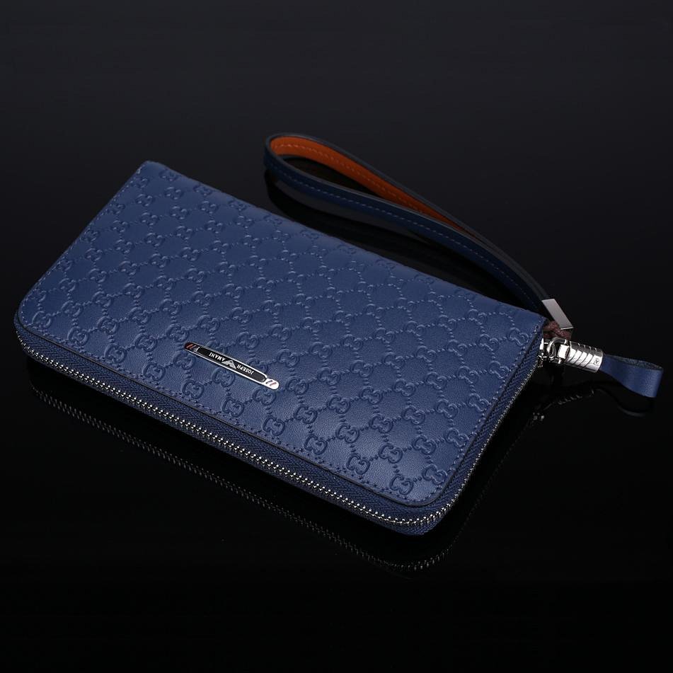 卓梵 阿玛尼真皮正品牌男士钱包短款横款男式钱夹软薄潮青年男款