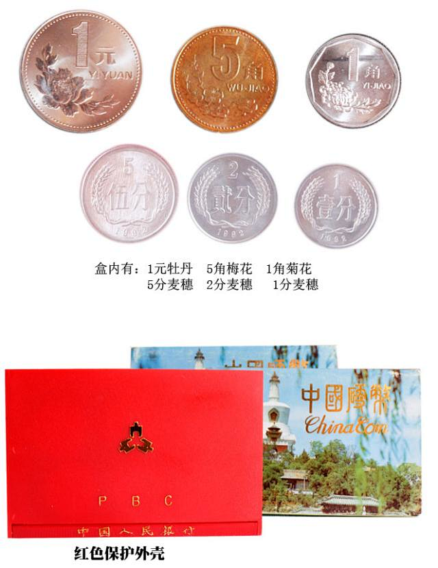 1992年中国流通硬币套装（6枚）真品收藏_钱币收藏_集钱邮