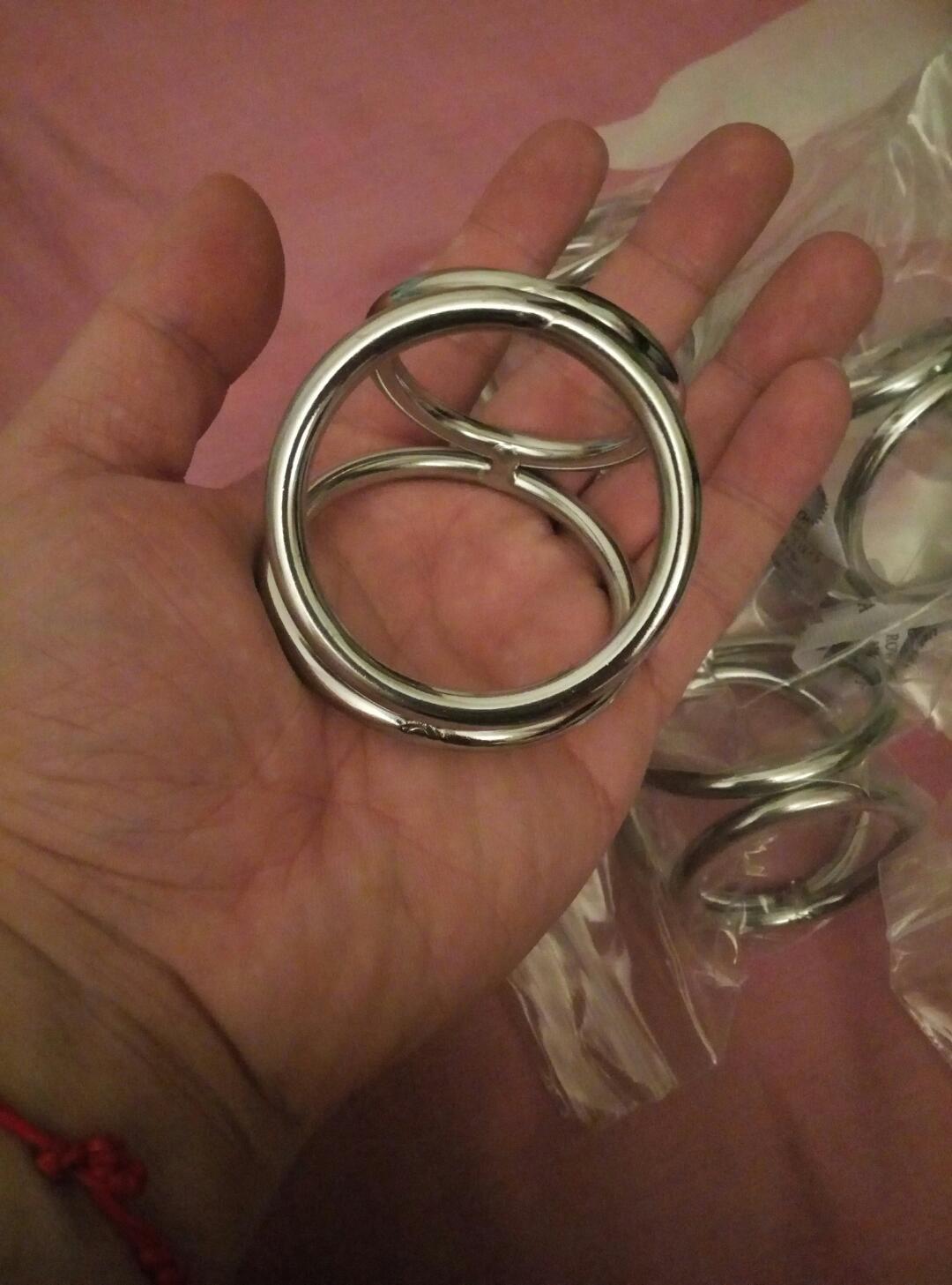 三环阳具环 男用**锁精环 型号:cr003l 材质:铁镀铬 香港代购 可咨询