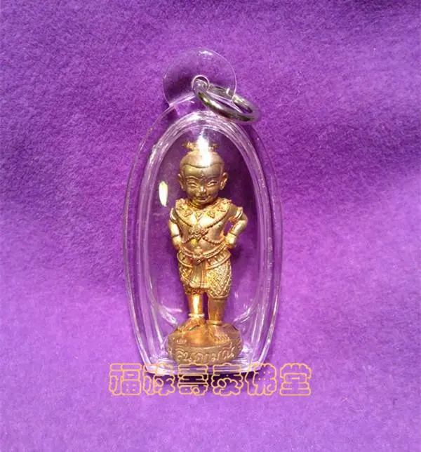 泰国佛牌龙婆沙空龙婆沙矿古曼童金佛童第三期佩戴型 製作師傅 龍婆沙礦 龍婆沙空 督造佛歷 2556年製作材