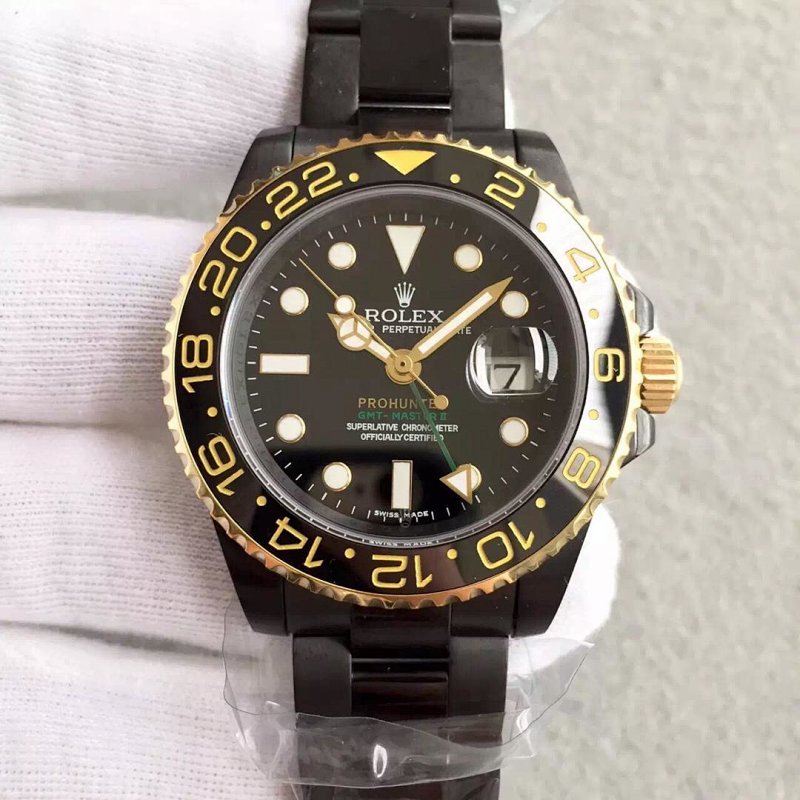 Rolex Gmt Pvd - 40mm 13 Mm