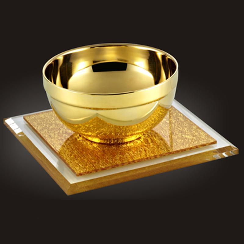 lucuku金玉满堂系列碗筷套装镀金双层碗镀金碗日式外层镀金土豪碗