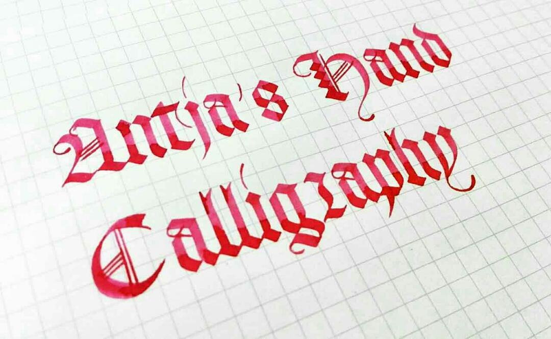 antjas hand calligraphy 英文書法 手寫哥特體英文卡片(荷蘭白卡,可