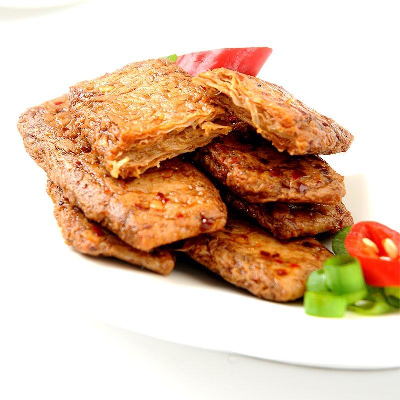 春佬哈手撕素肉卤豆干湖南特产小吃豆制品香辣休闲零食13克*50包