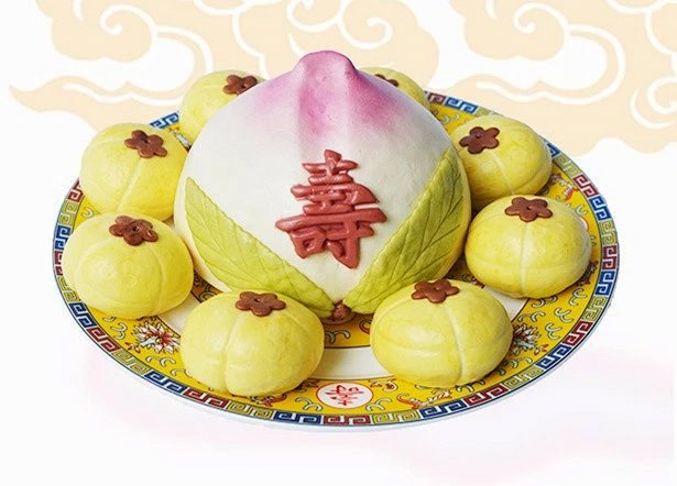 御百福事事如意寿桃老人祝寿生日礼盒传统手作不添加色素天津包邮