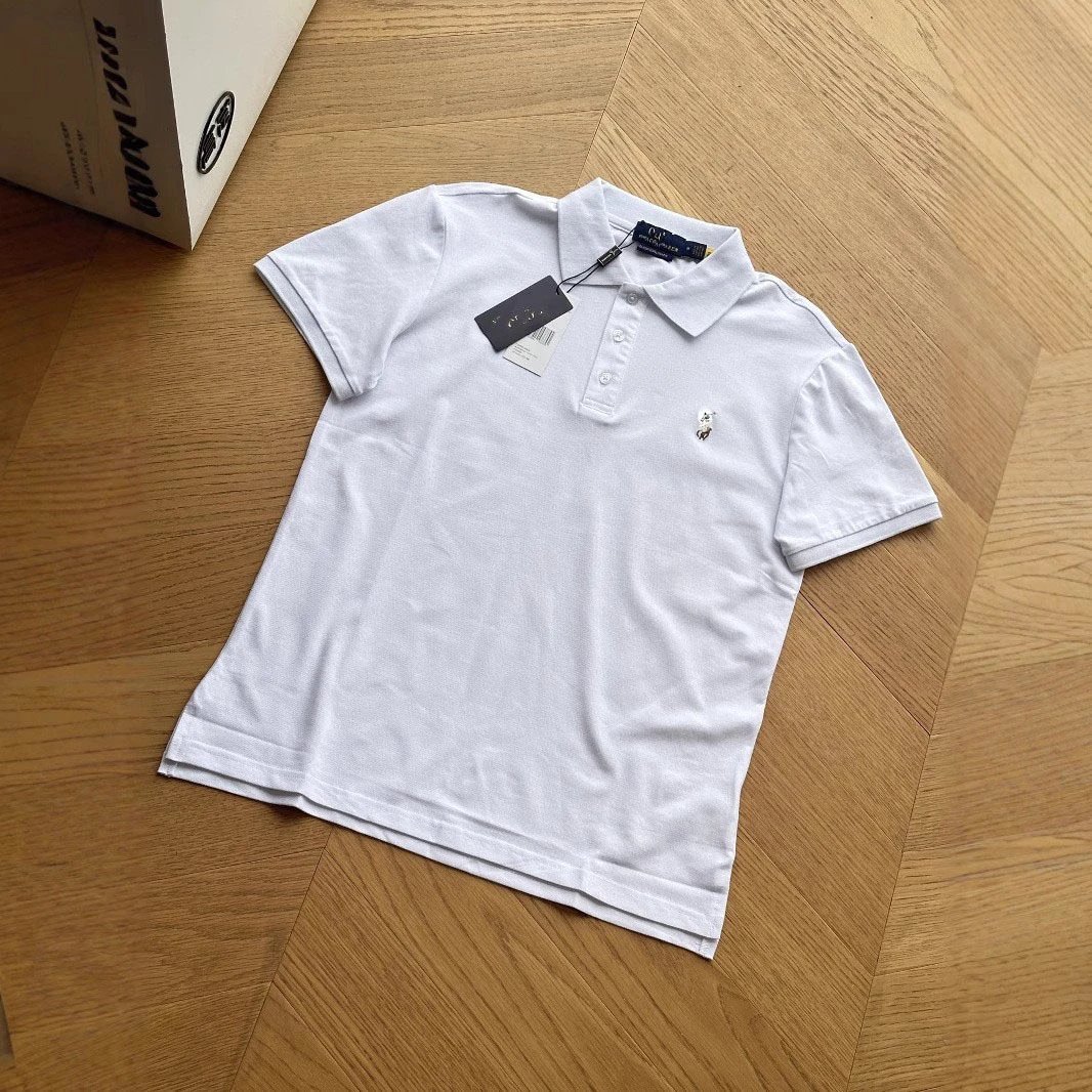 翻领短袖经典时尚Top three buttons on the collar threebutton one is the mens version we dont twobutton 6