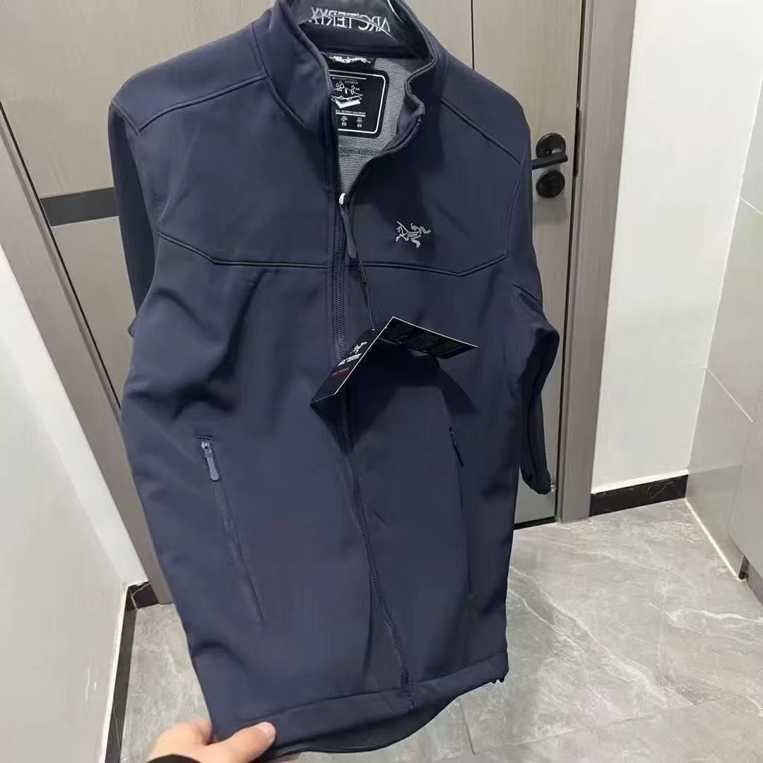 Stand Collar, Softshell, Navy Blue