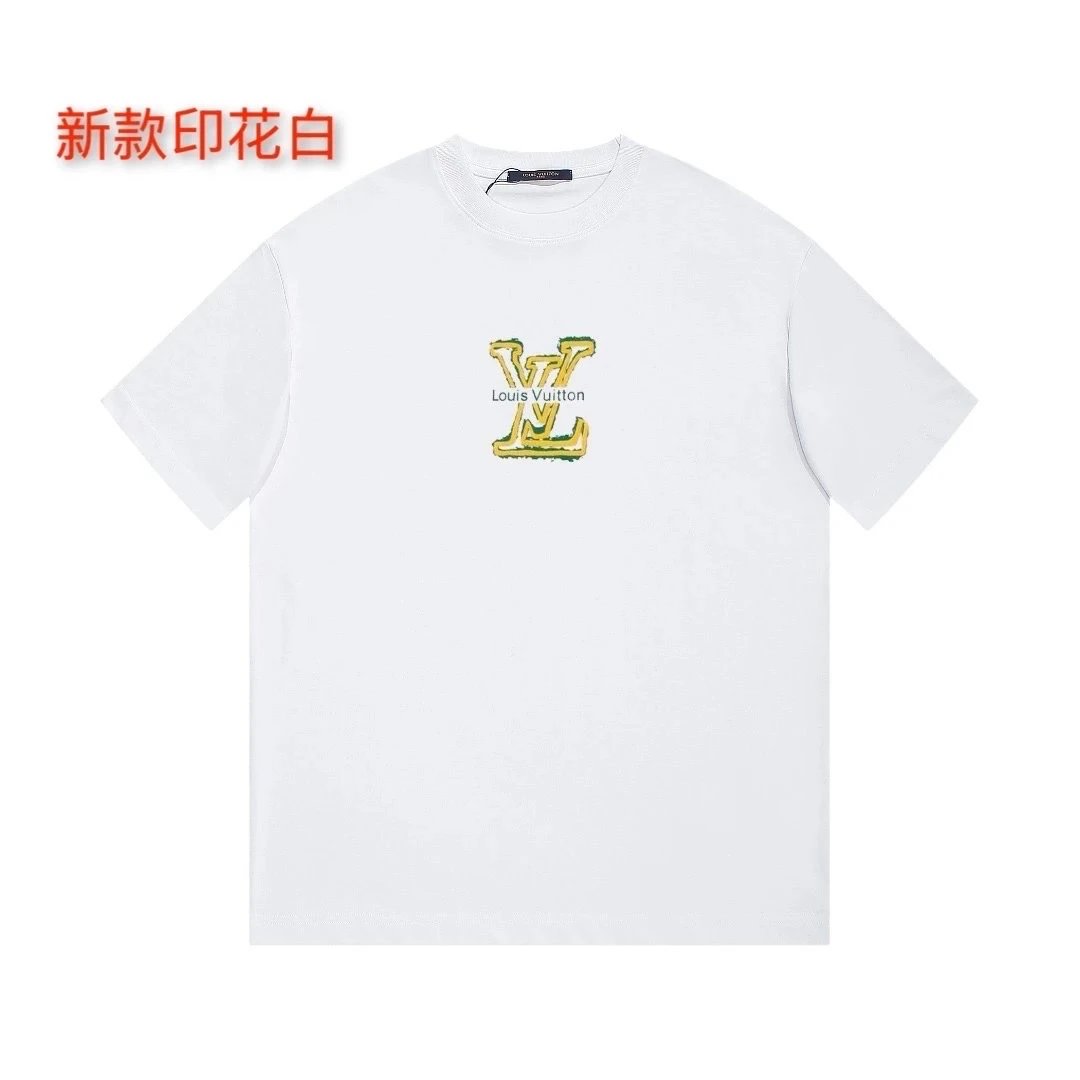 LV T-shirt New Print White