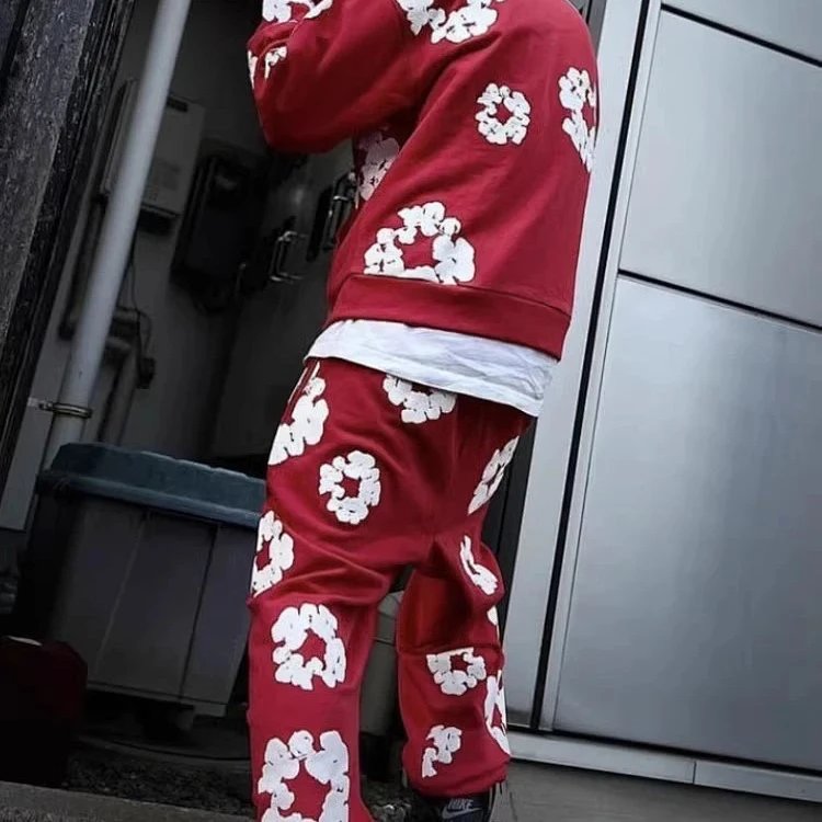 D 木棉花卫衣卫裤秋冬ins连帽衫 5