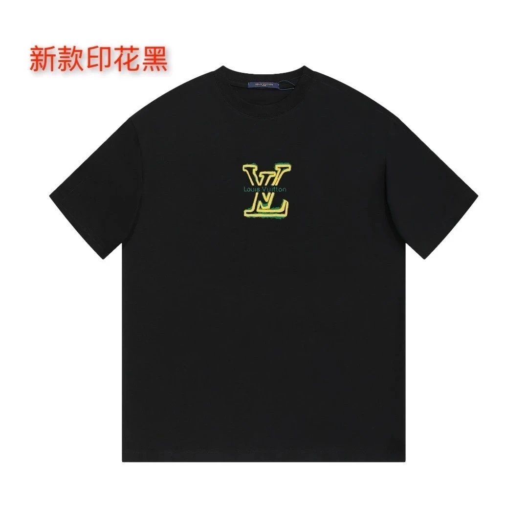 LV T-shirt New Print Black