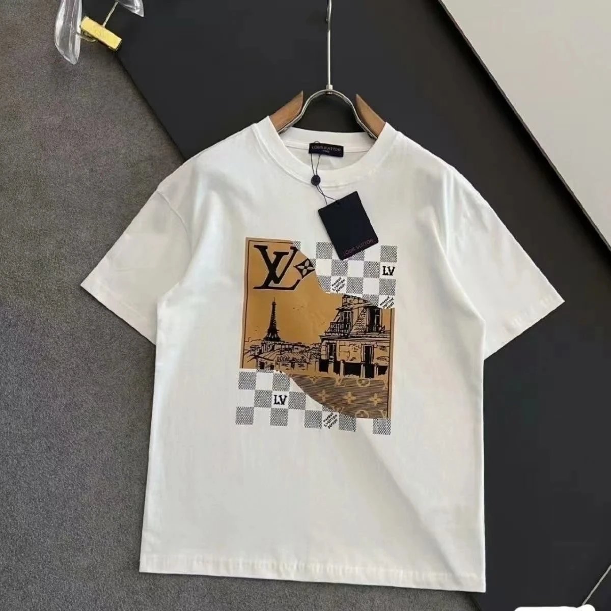 LV T-shirt Tower White