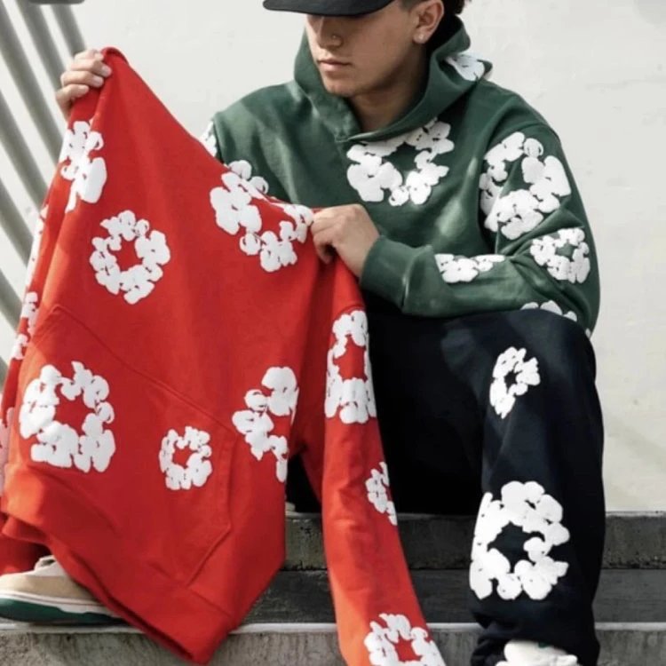 D 木棉花卫衣卫裤秋冬ins连帽衫 2
