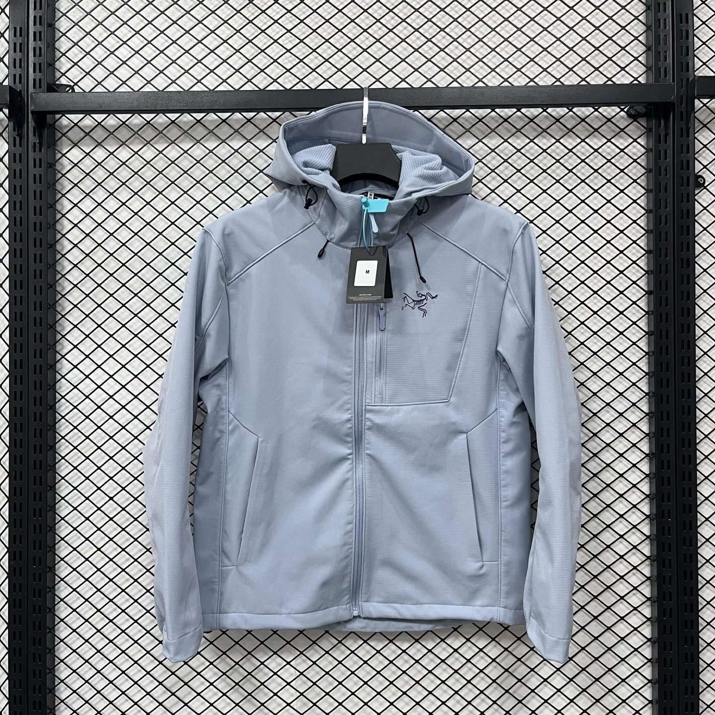 Softshell hooded, ether blue