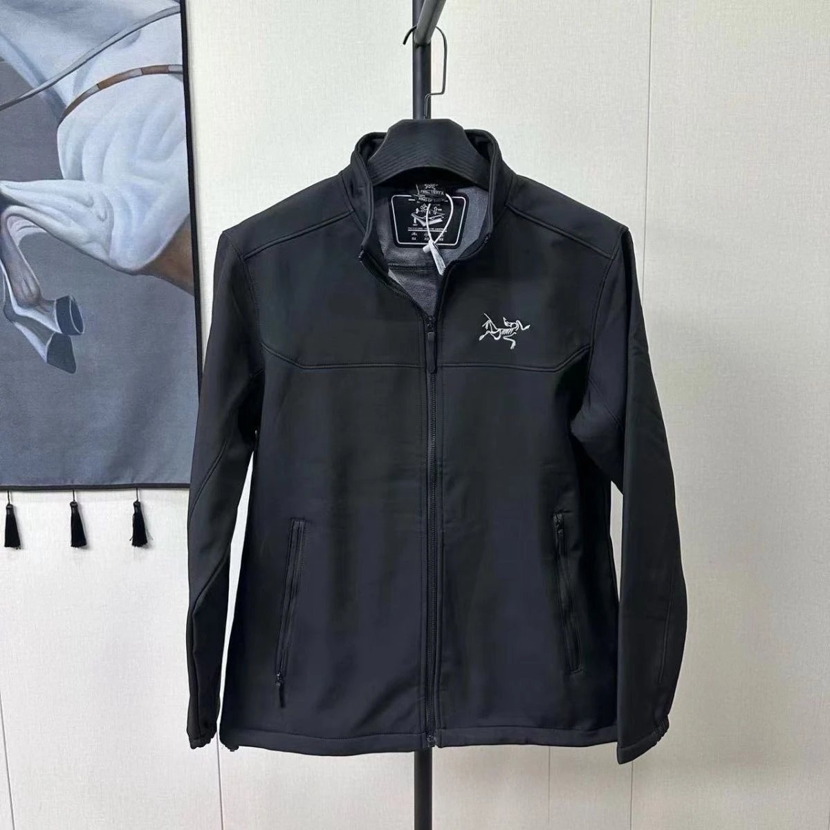 Stand Collar, Softshell, Black