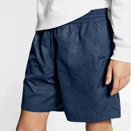 thumbnail for 25SS Oooh Embossed Logo Dark Pattern Solid Color Beach Shorts kz
