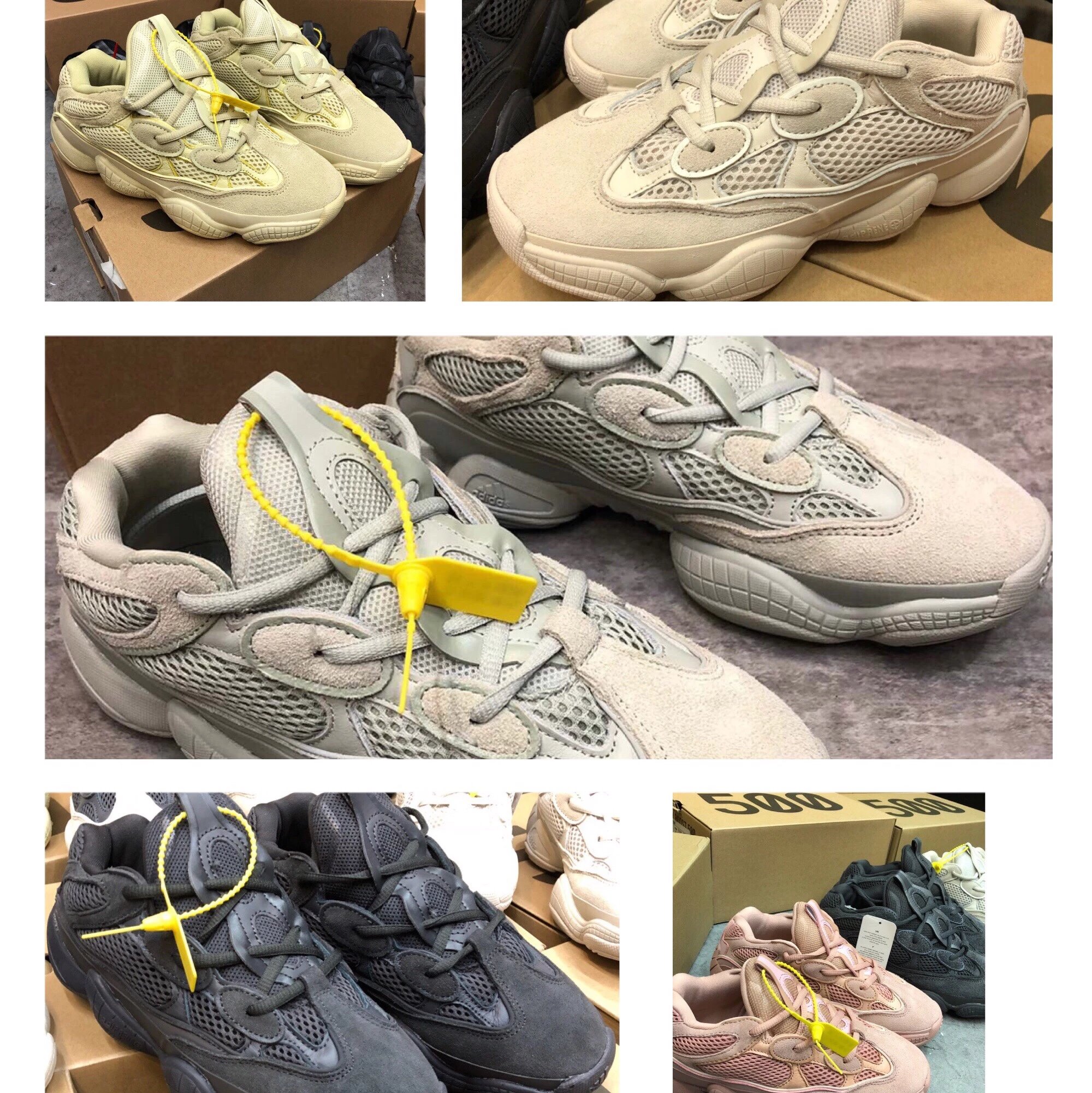 巴斯夫真爆 高级版本 侃爷椰子鞋500 真皮麂皮反毛皮长毛 Adi.das Yeezy 500 Desert Kanye 椰子500 yeezy鞋 yezzy500 运动鞋