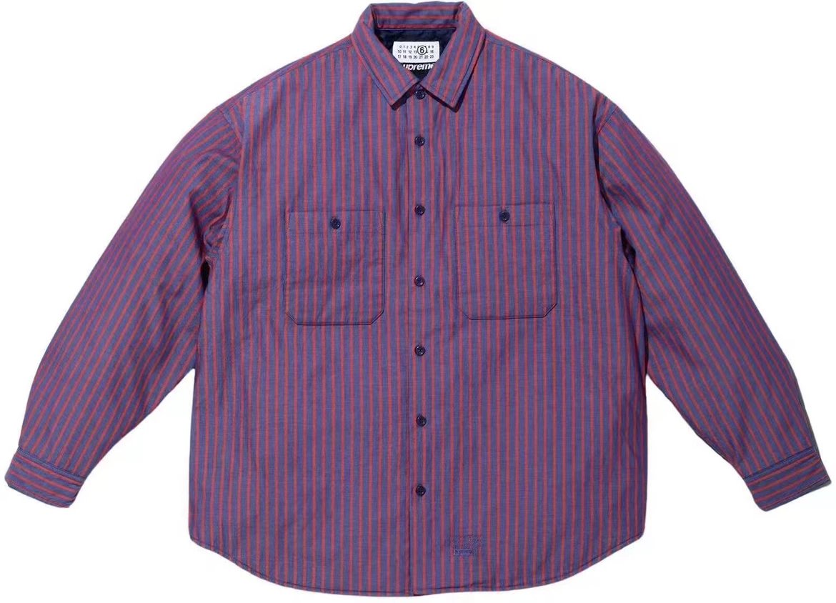 SUPREME x 马吉拉 MM6 MAISON MARGIELA PADDED SHIRT 全品相到货 衔棉衬衫外套