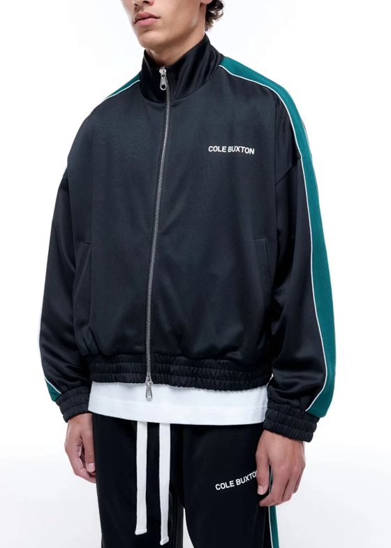 COLE BUXTON 2025 S/S Contrast Tape Track Jacket & Contrast Tape Track Pants Minimalist Cropped Classic Track Suit