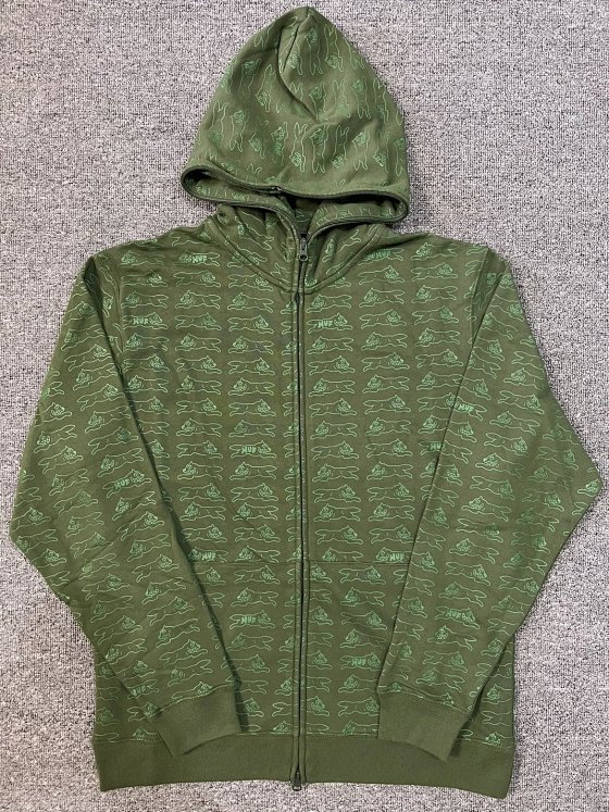 22FW Billionaire Boys Club BBC ICECREAM x HUF Collab All-Over Flying Dog Print Hoodie