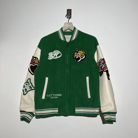 【M】ED-hardy 男款毛呢皮衣