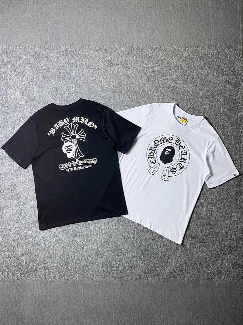 BAPE Chrome Hearts Collaboration Graphic T-Shirt