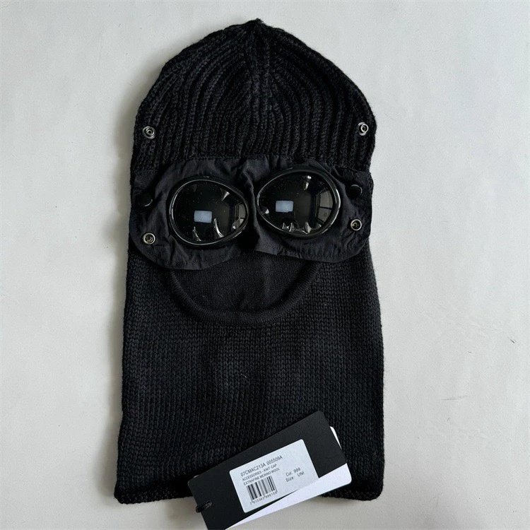 CP Company Ribbed Knit Balaclava with Detachable Goggle Lens