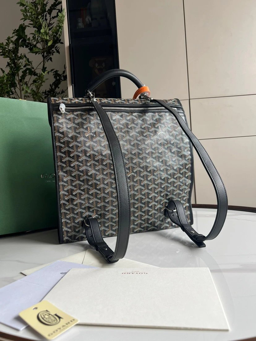Goyard Saint Louis PM Grey Chevron Folding Backpack