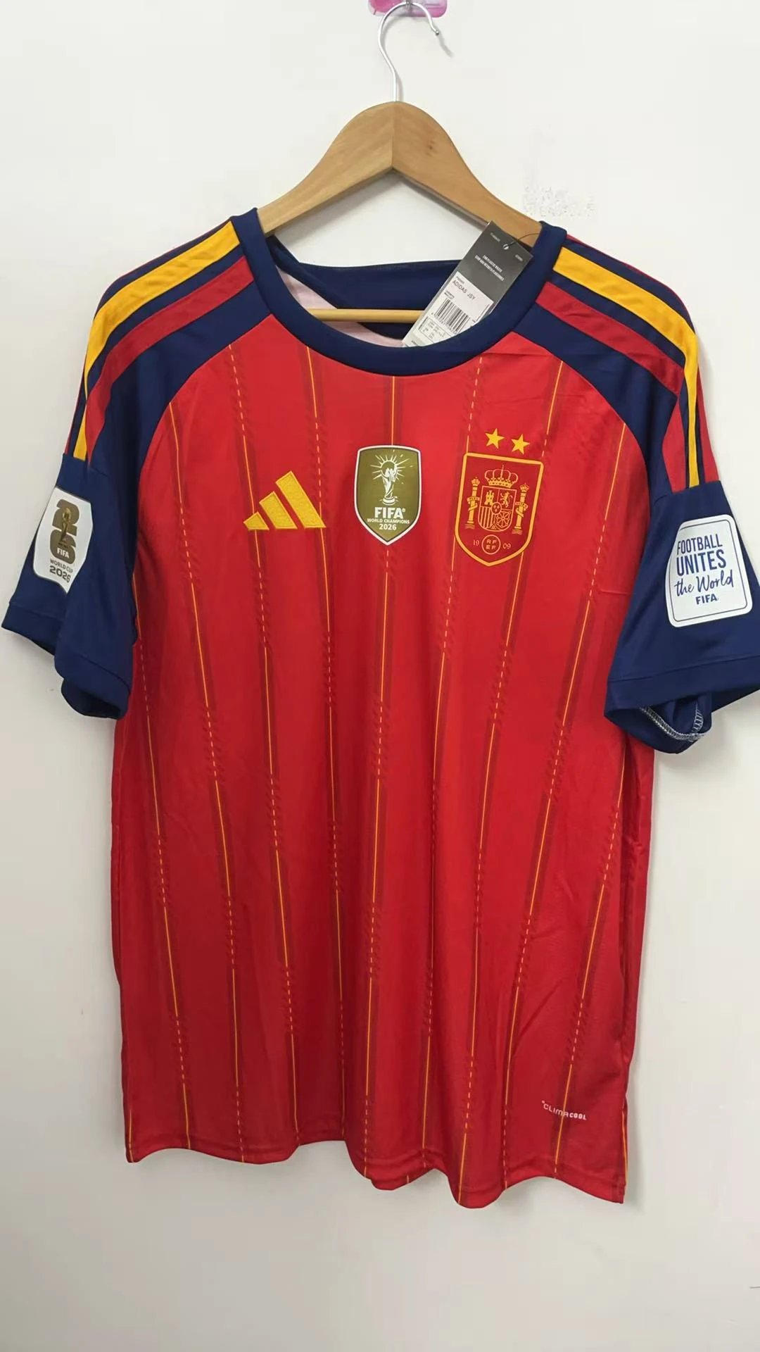 Adidas Spain National Team 2026 FIFA World Cup Soccer Jersey