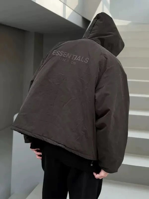 Fear of God Essentials Hooded Puffer Jacket with Back Logo
