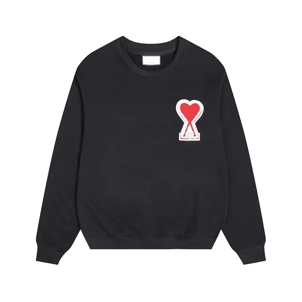 Big Heart Hoodie Black Red