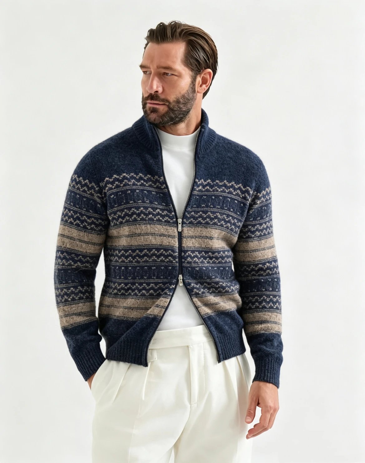 BC 2026秋冬｜Fair Isle 拉链立领毛衣