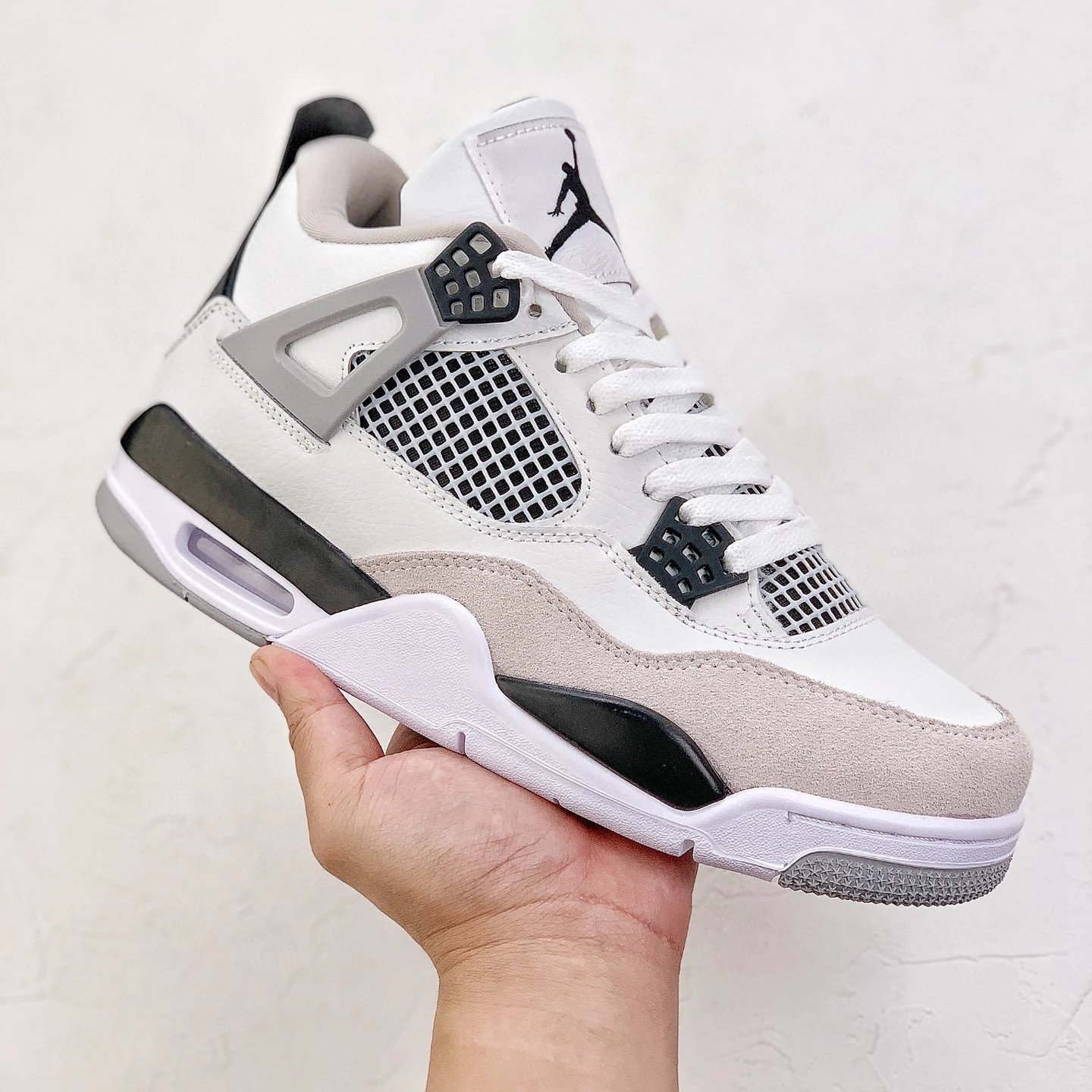 White, black, and gray