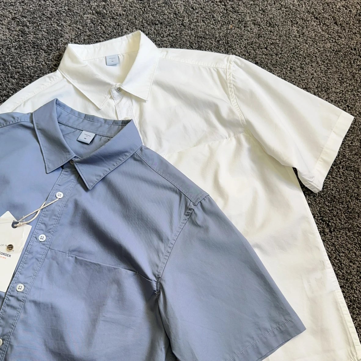 Minimalist One-Pocket Cotton/Lyocell Relaxed Casual Short Sleeve Shirt