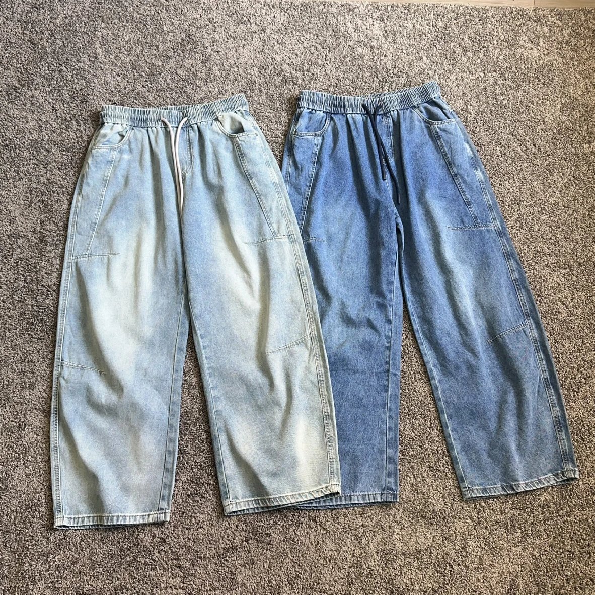 Deconstructed Distressed Denim Jeans