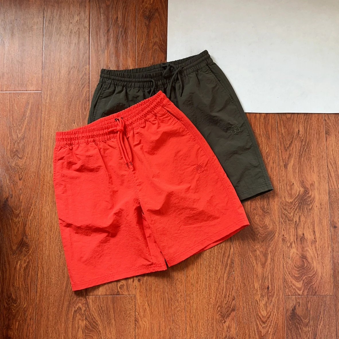 Canada Scissors Embroidery 40D Tear-Resistant Nylon Grid Texture Water-Resistant Shorts