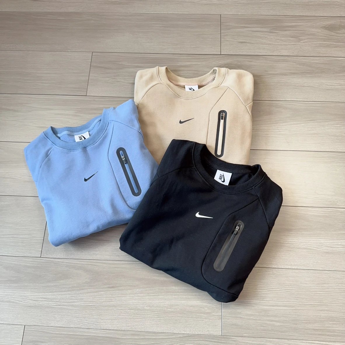 Minimalist Nike Swoosh Deconstructed D-Fit Pressure Seal Zip Sweatshirt