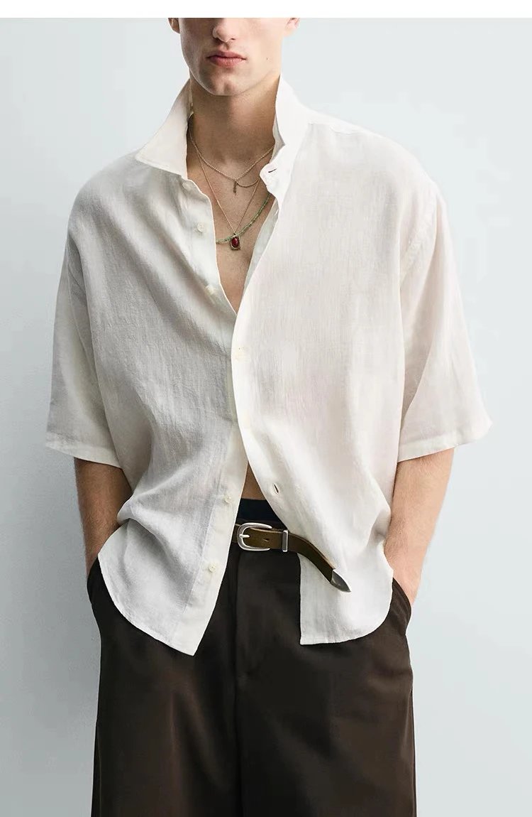 Tencel Linen Relaxed Button Shirt