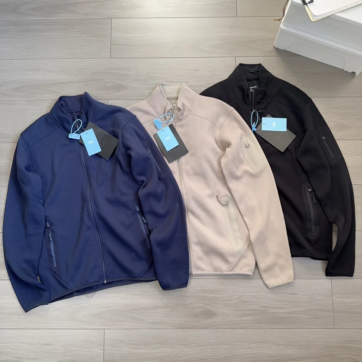 Deconstructed Fleece Mock Neck YKK Zip Casual Cardigan