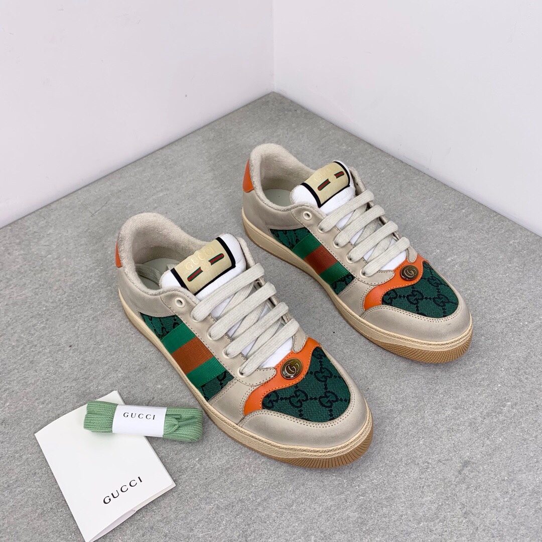 Gucci Screener Distressed Low Top Sneaker
