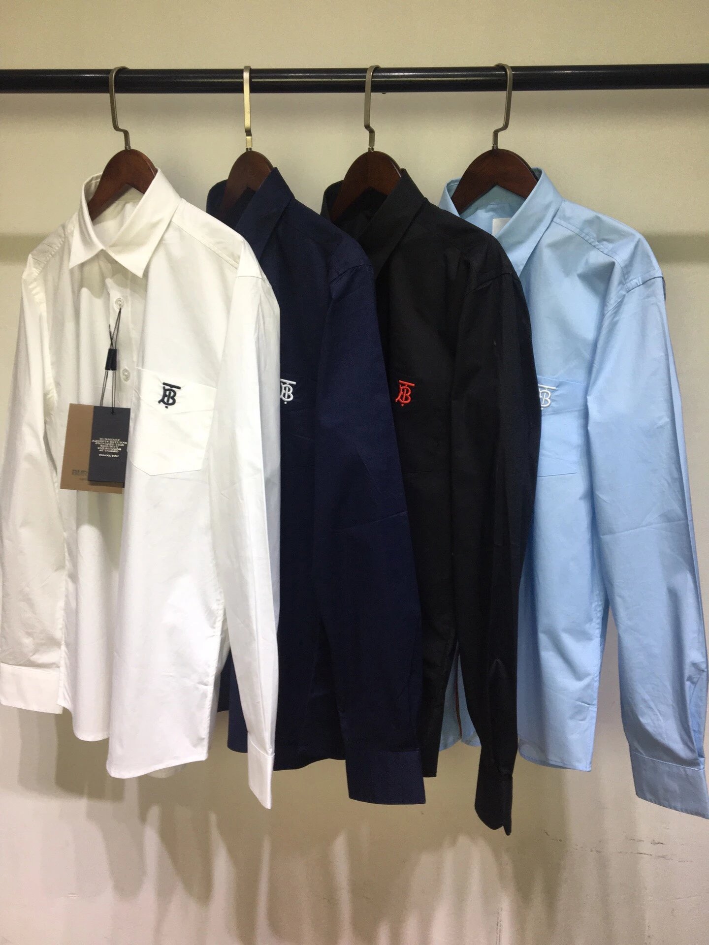 Burberry TB Embroidered Long Sleeve Shirt